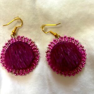Earring made lovingly by an elder in North Quebec.
